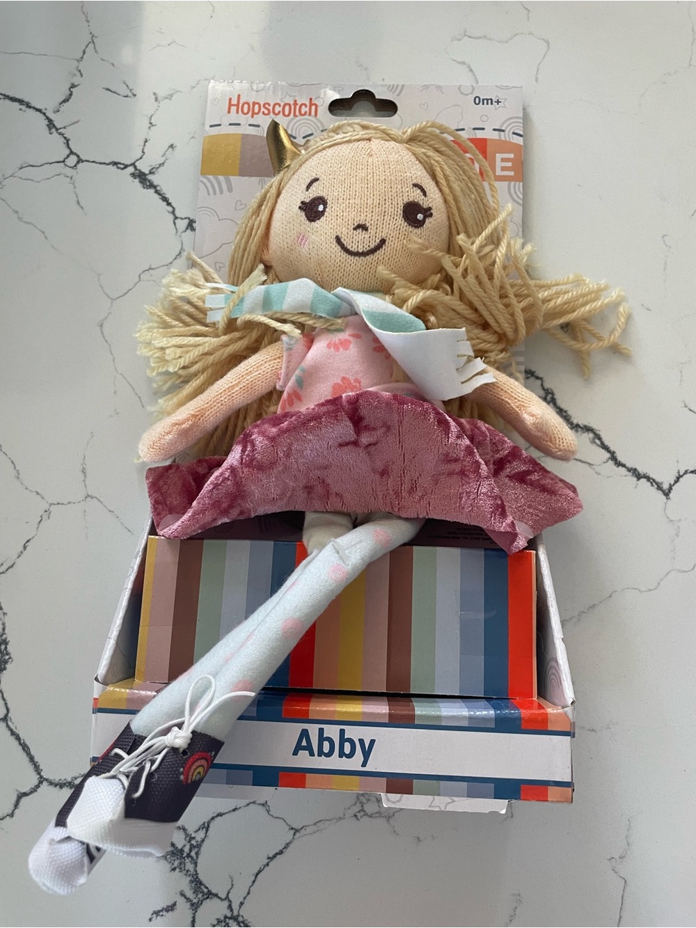 Abby Rag Doll Plush - Pink & Cream